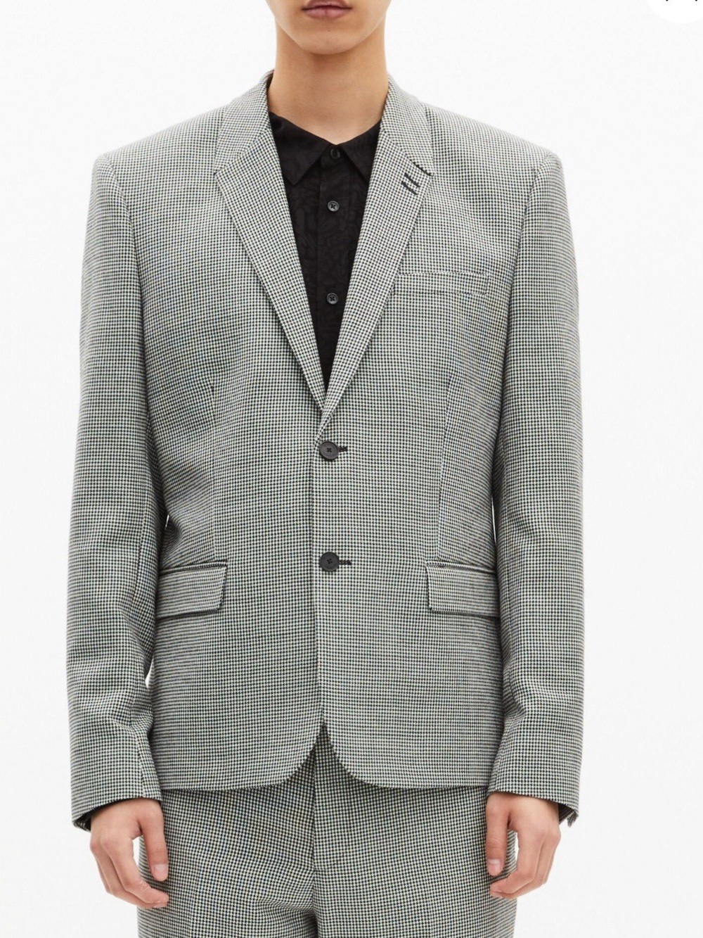 The Kooples Gray Micro-Check Houndstooth Blazer - NWT - French 46